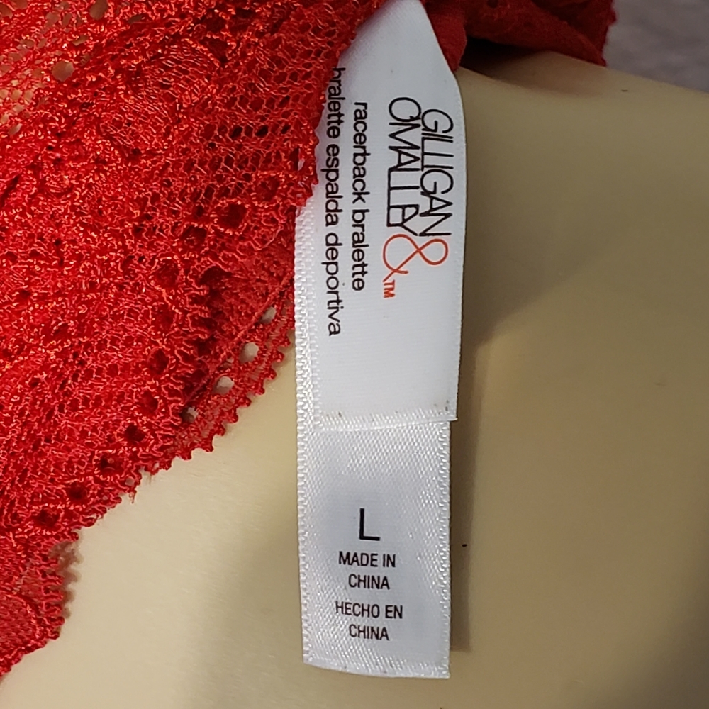 Red Lace Racerback Bralette - Picture 6 of 7